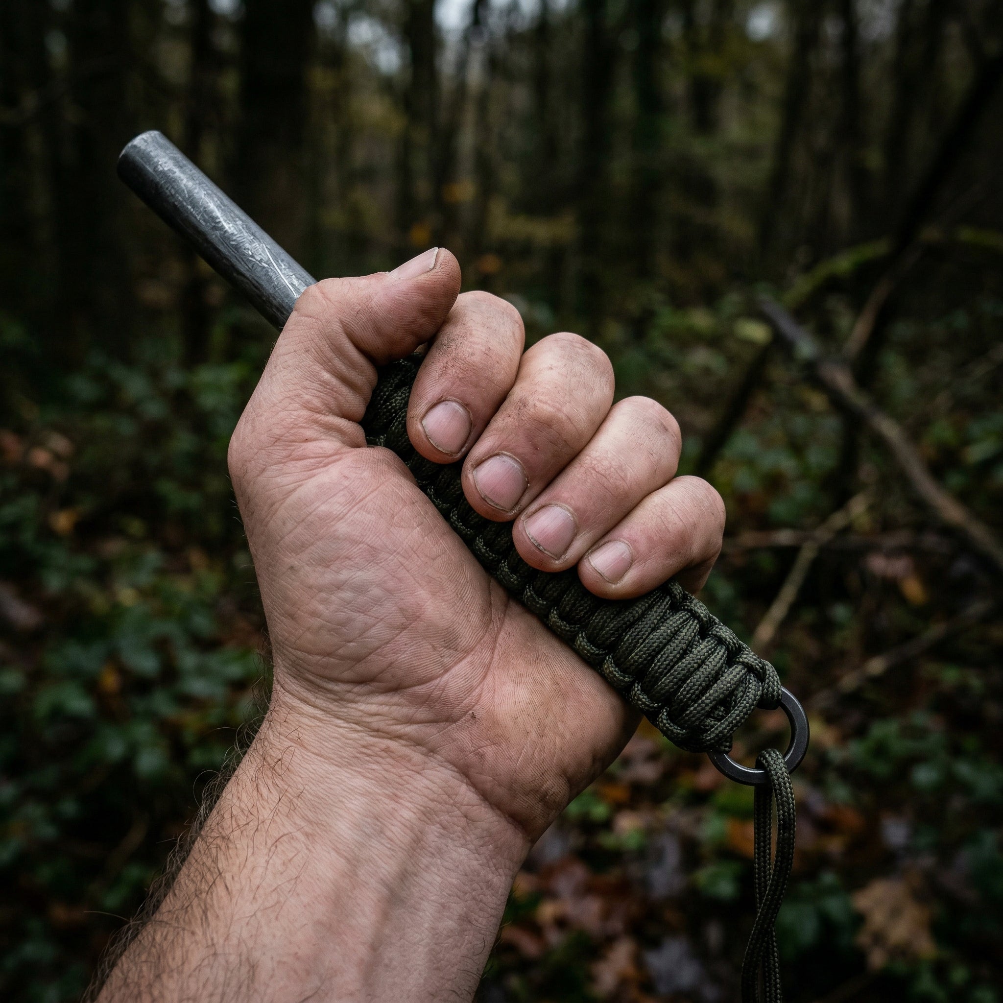 Ugnies skeltuvas rankoje — 12mm dydžio demonstracija